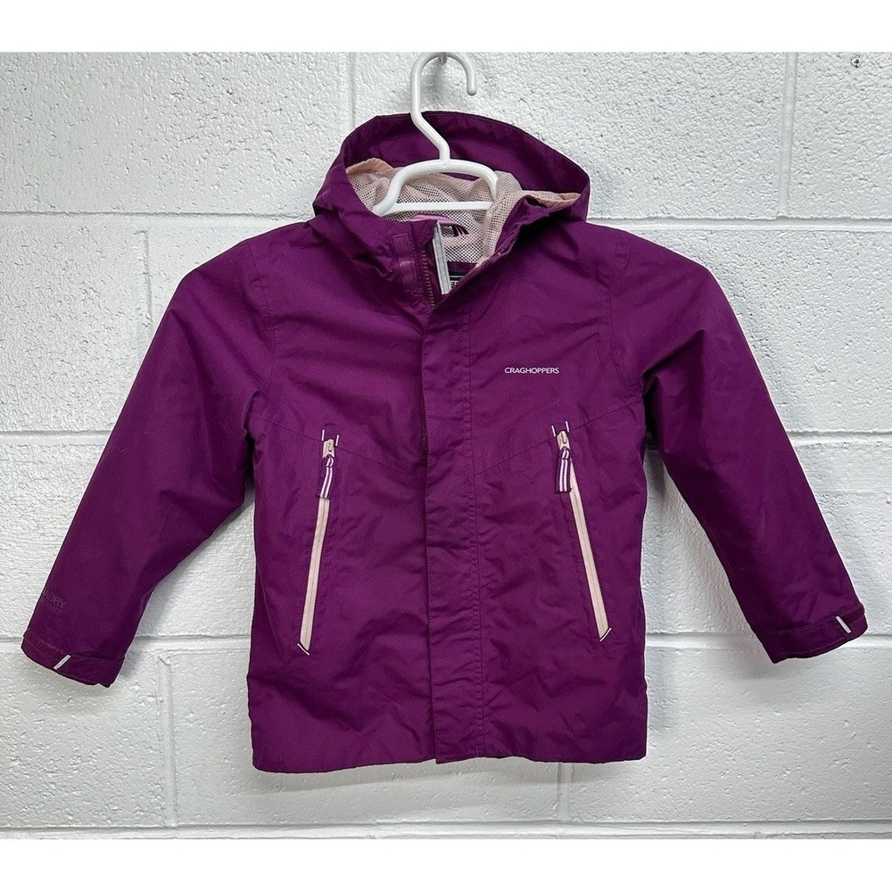 Craghoppers Junior Keinen Waterproof Rain Jacket Kids Boys Girls Hooded Coat 7/8